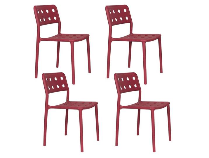 Lot de 4 chaises empilables SERRA