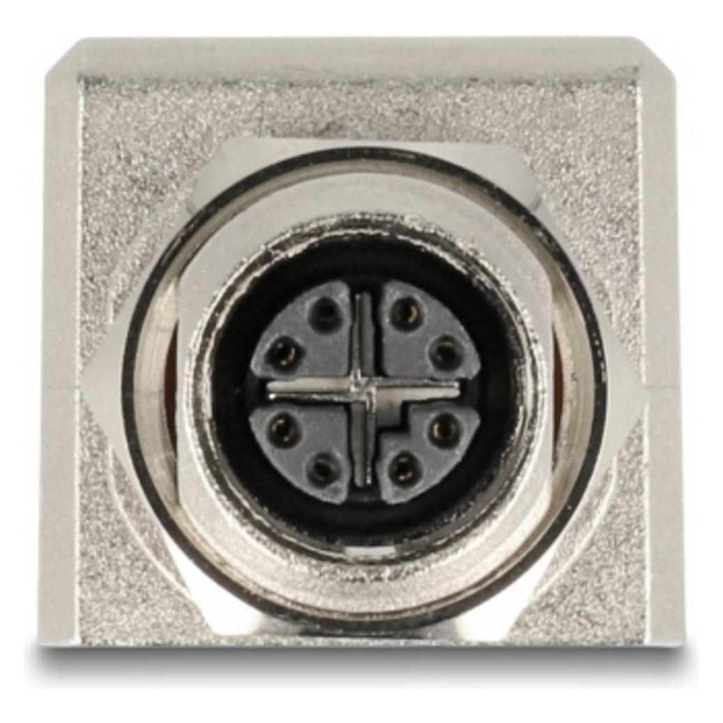 Delock M12 Adapter X-kodiert 8 Pin Buchse zu RJ45 Buchse Cat (60088)