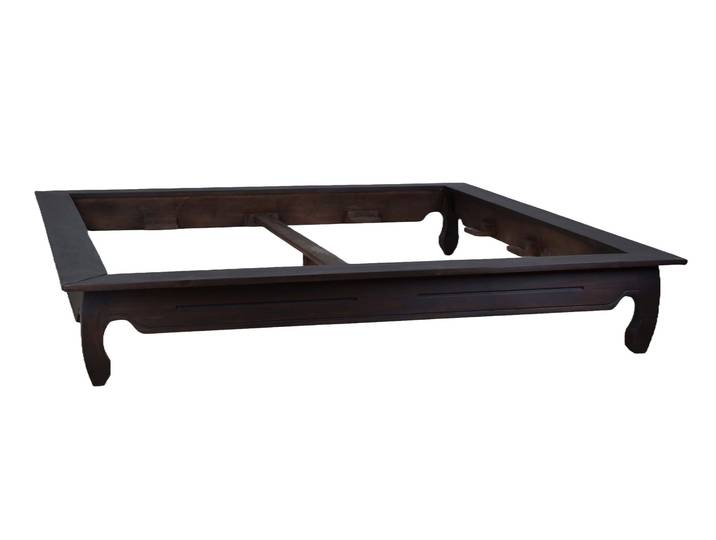 MiaMöbel Opium Bett Colombo 160x200cm Massivholz Pinie Kolonialstil Indien Indisch
