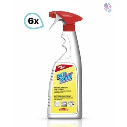 Profi-Deodorantkonzentrat mit Pumpzerstäuber, 6 x 750 ml Sprühflasche, sehr ergiebig, phosphatfrei, mit Parfümölen