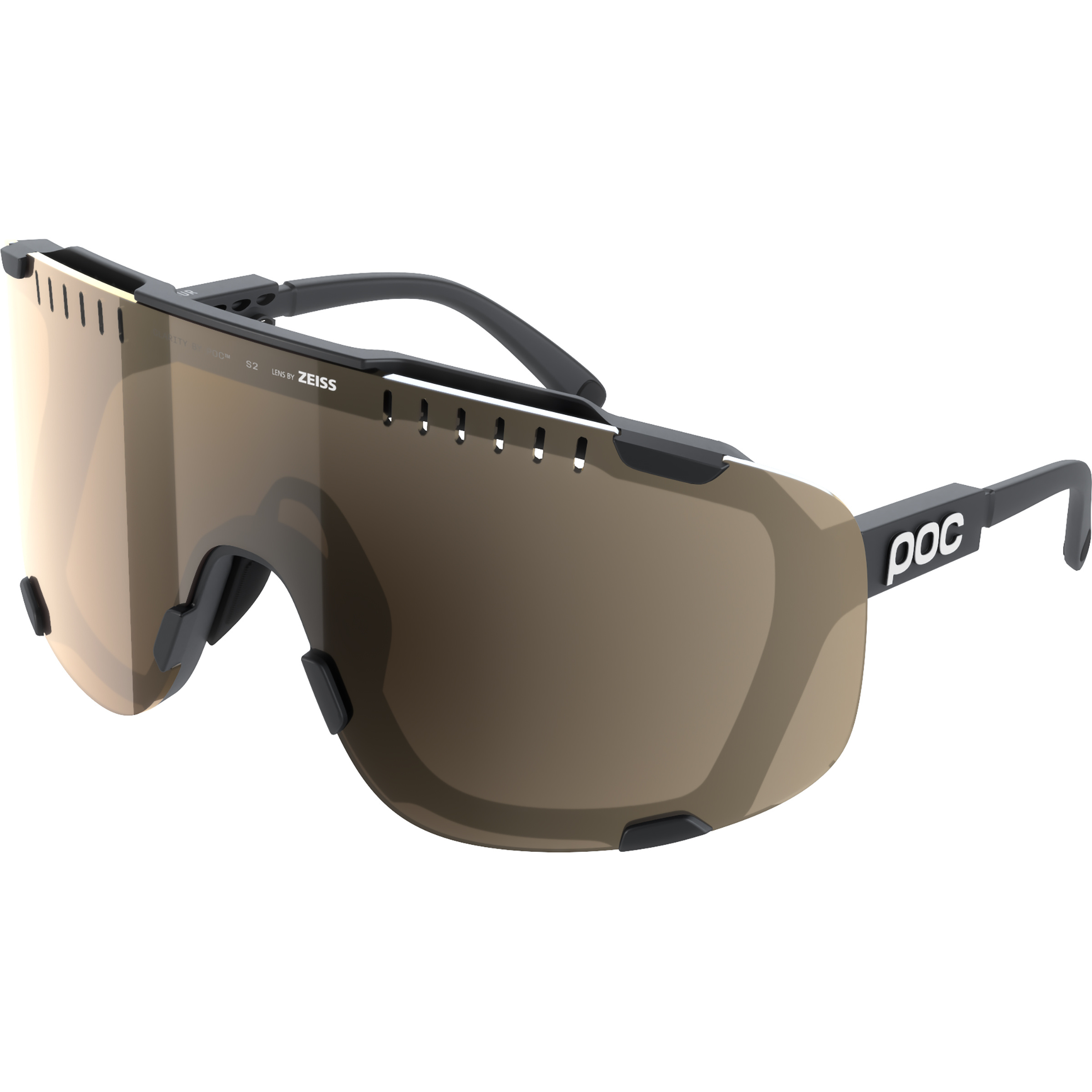 POC Devour WF + Sportbrille Sportbrillen & Sportsonnenbrillen schwarz Mountainbike