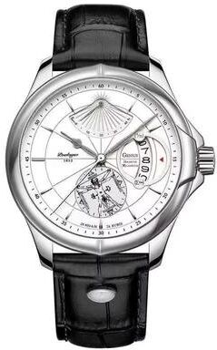 Inspired Finds POEDAGAR Luxury Quartz Watch For Men With Leather Strap, Luminous Dial And Waterproof Business Design silver White