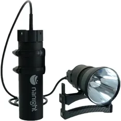 Nanight - Tauchlampe Cave 3 mit Ladeanschluss - Farbe: Schwarz