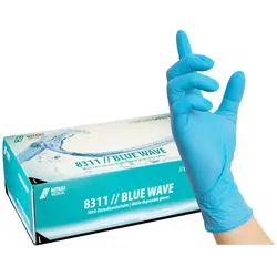 NITRAS® Einmalhandschuhe BLUE WAVE L blau