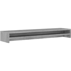 vidaXL Monitorständer Grau Sonoma 100x24x13 cm Holzwerkstoff