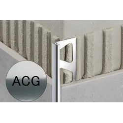 Schlüter Systems JOLLY-ACG Abschlussprofil Aluminium ACG - Aluminium chrom glänzend eloxiert Höhe: 12,5 mm