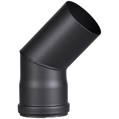 Ofenrohr FIREFIX, schwarz, B:9cm H:20cm L:13,5cm, Stahlblech, Rohre, starr, ohne Tür