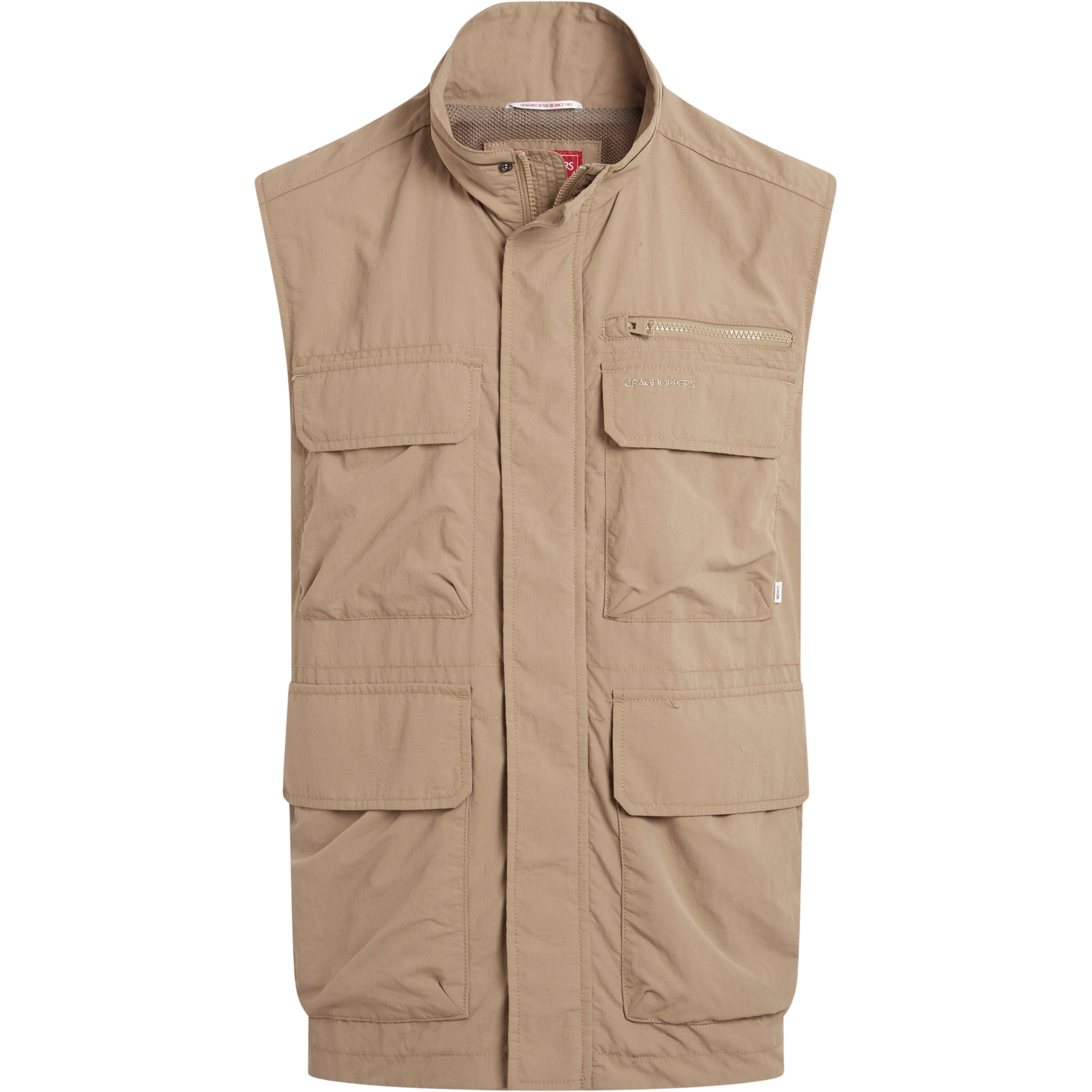 Craghoppers Nosilife Adventure V Weste Herren Softshellwesten beige Größe S Camping Elastisch
