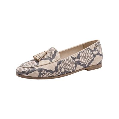 Slipper TAMARIS "Tamaris Slipper Leder", Herren, Gr. 38, beige, schwarz, Leder, Schuhe Slipper