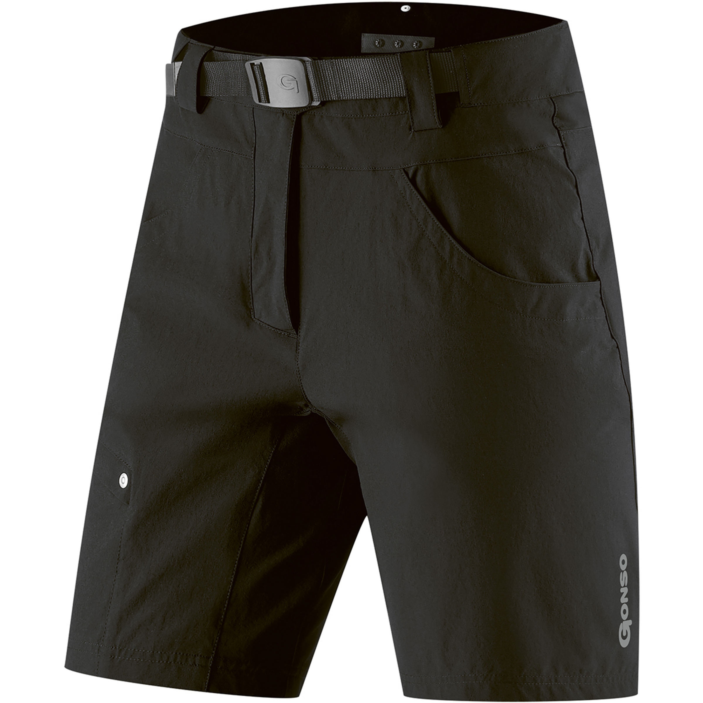 Gonso Mira Radhose kurz Damen Fahrradhose schwarz Größe L Mountainbike | Rennrad | Gravel Widerstandsfähig Wasserabweisend