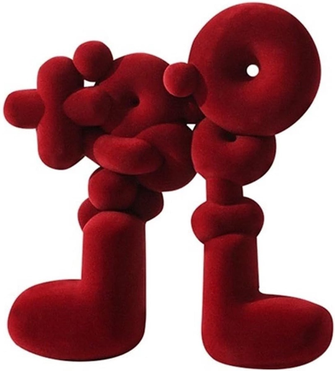 Abstracte Ballon Man Hars Sculptuur Ornament Rood - Geometrische Kunst voor op Tafel