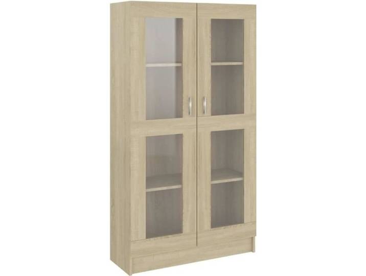 Armoire à vitrine - ARAMOX - Chêne sonoma - Bois - Contemporain - Porte(s)