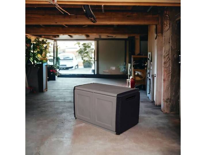 Malle Brakel 96x53h57 cm Gris clair Noir