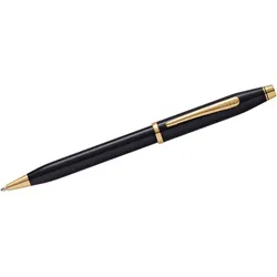 Cross Drehkugelschreiber Century II Schwarz-Lack 23 Kt. gold Geschenkbox