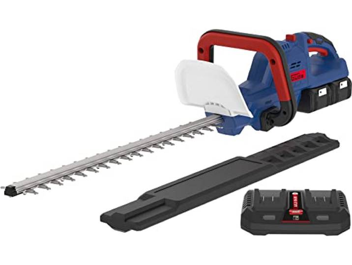 Güde Akku Heckenschere HS 36-302-30 (Easy-Energy-Exchange Brushless Series, Li-Ion, Schnittlänge 52 cm, Schnittstärke 24 mm, 5-fach drehbarer Griff, inkl. 2 x 18V / 3,0 Ah Akkupack & Schnellladegerät)