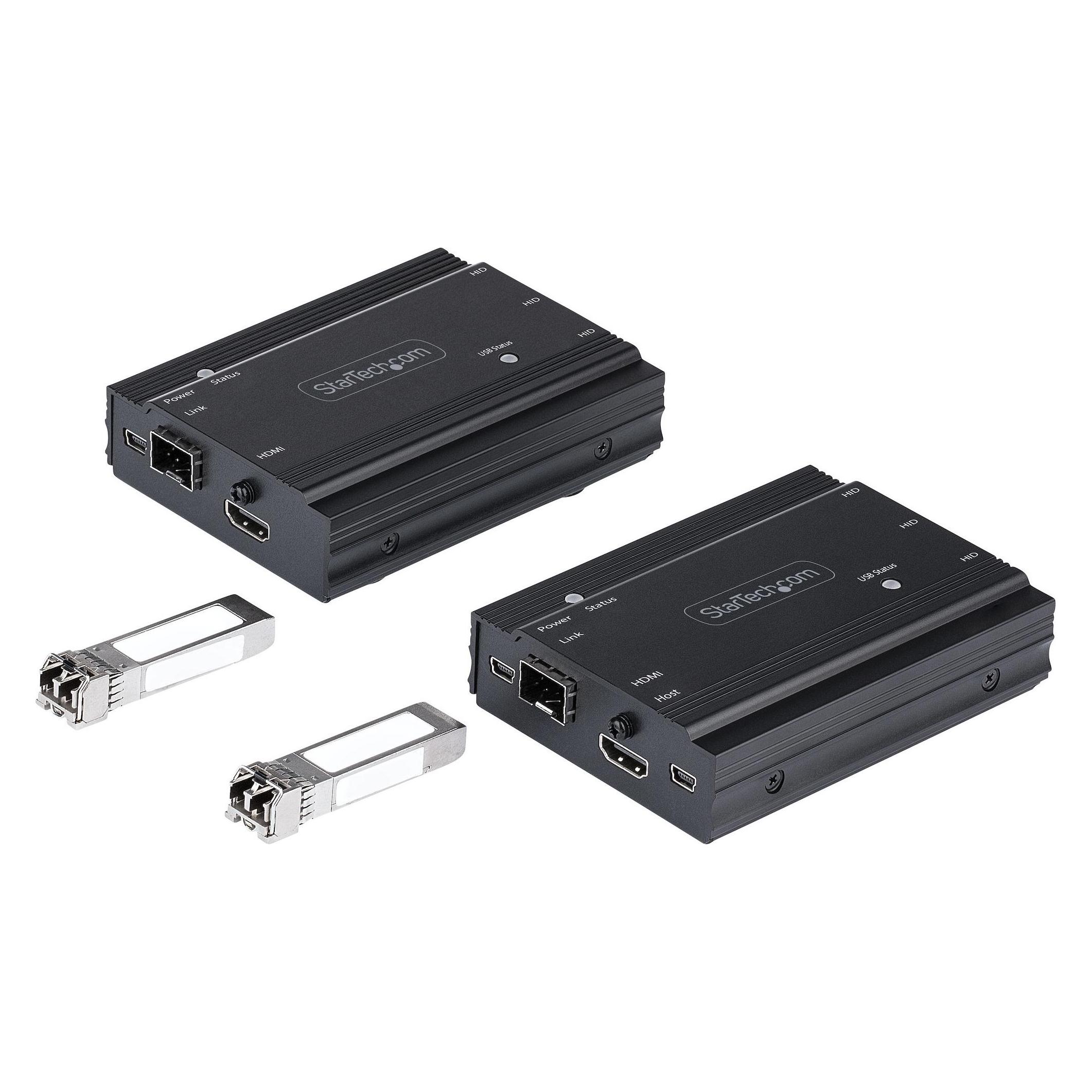 StarTech HDMI LWL Extender - HDMI Video & USB Remote KVM Switch/Console Extender - bis zu (MultiMode) - MMF (SV565FXHD4KU)