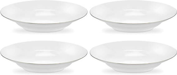 Royal Worcester Serendipity Platinum Set of 4 Soup Plates