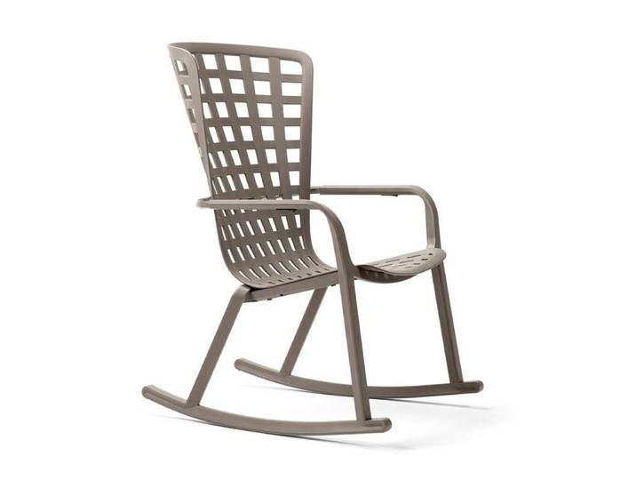 NARDI fauteuil à bascule pour l'extérieur FOLIO ROCKING GRIS TOURTERELLE