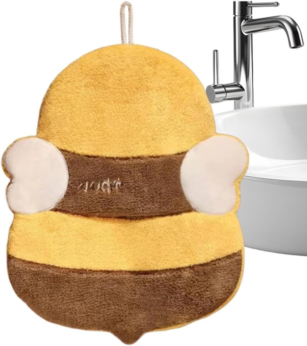 Grappige handdoek met dierprint voor de keuken en badkamer, 24 x 26 cm