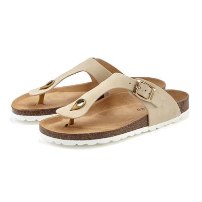 Pantolette ELBSAND "Mule, Sandale, offener Schuh, Lederpantolette, Sommerschuhe", Damen, Gr. 36, Rindsleder, beige, Obermaterial: 100% Rindsleder. Decksohle: 100% Rindsleder. Laufsohle: 100% Synthetik, unifarben, Schuhe Zehentrenner, Zehentrenner...