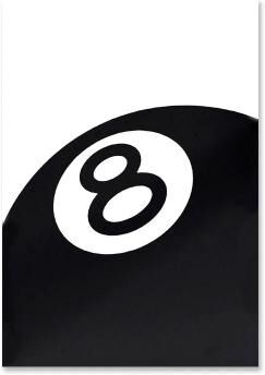 Inspired Living Monochrome 8 Ball Wall Art Canvas Print For Stylish Billiards Wall Decor 2 50x70cm Unframed