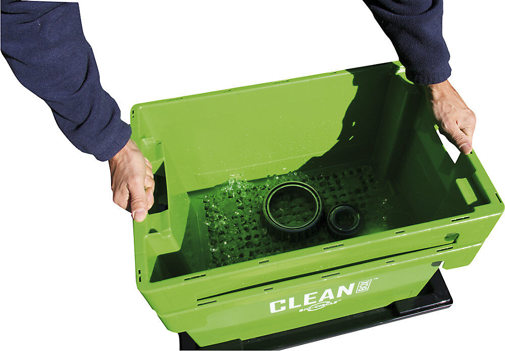 Kleinteilereiniger CLEAN BOX, Füllmenge max. 50 l, mit Deckel und Tauchkorb, ab 2 Stk Bio-Circle