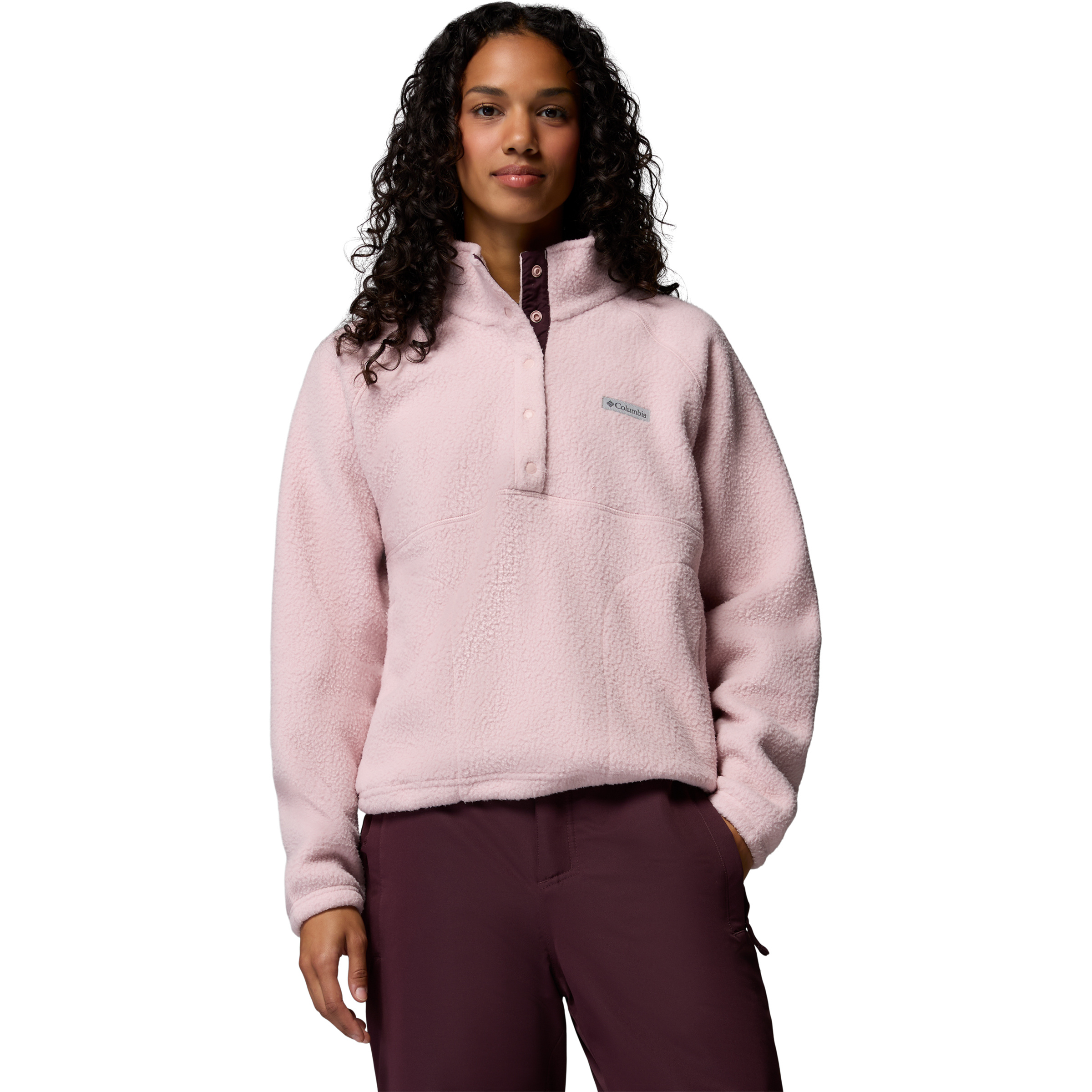 Columbia Jasper Ridge Pebbled Half Snap Damen Pullover beige Größe L Trekking Atmungsaktiv
