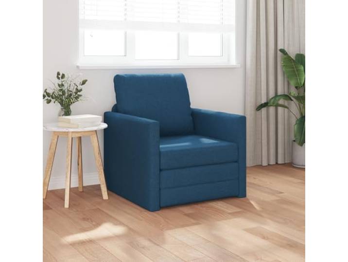 HEFZGDB Boden-Sofabett 2-in-1 Blau 74x77x81 cm Stoff Multifunktionales Design als Stuhl und Bett mit abziehbaren Bezug für Entspannung und Platzersparnis im Wohnbereich