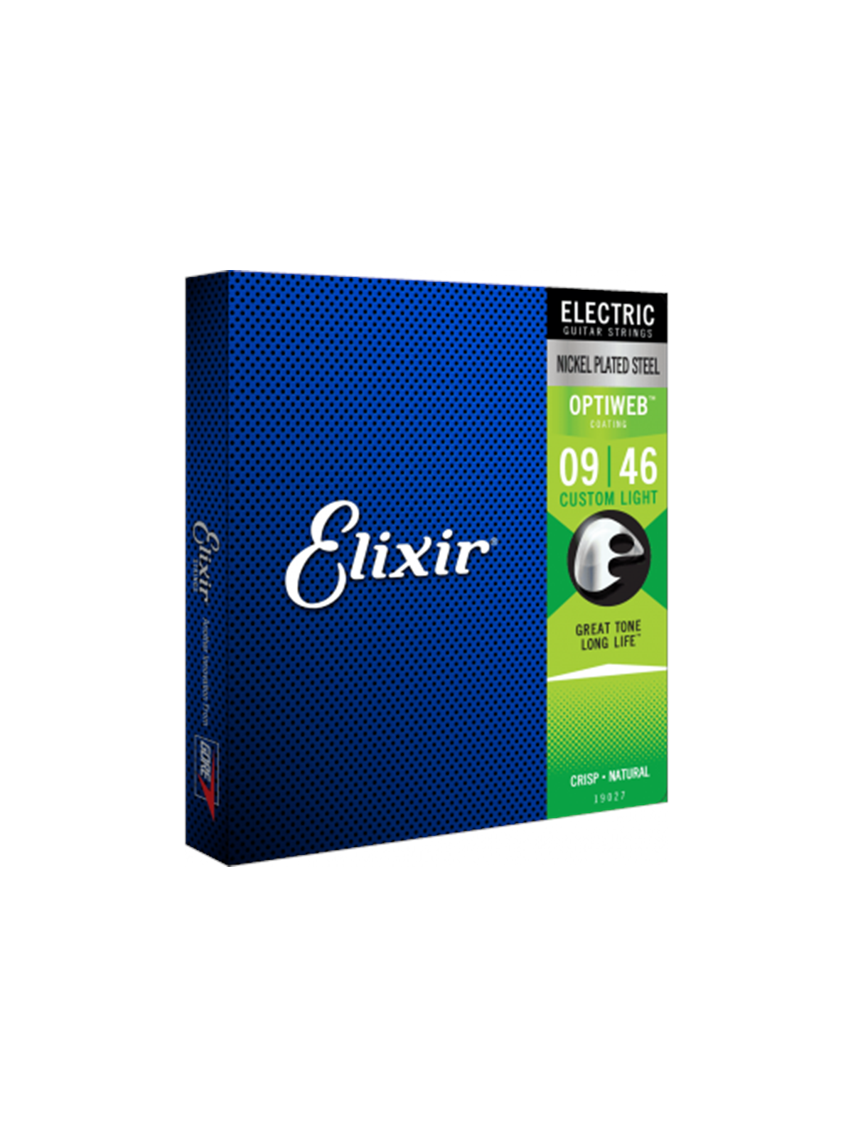 Elixir Strings 19027 - Vernickelter Stahl - E-Gitarrensaiten - Optiweb - Custom Light (09-46)