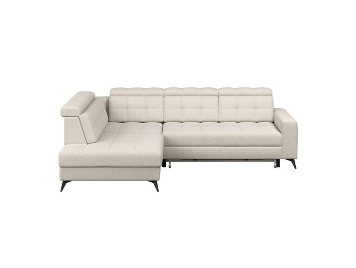 Ecksofa Barletta new Velours greige, 228x289cm