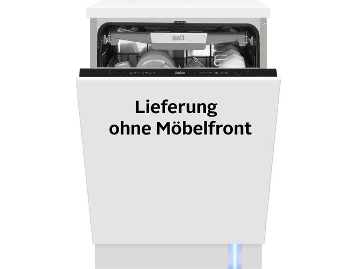 AMICA vollintegrierbarer Geschirrspüler EGSPV 594 400 , Energieeffizienz: B, silber (schwarz), B:60cm H:82cm T:60cm, Geschirrspüler, Leise, ordentlich und flexibel – Spülen, wie es dir passt, vollintegrierbarer Geschirrspüler
