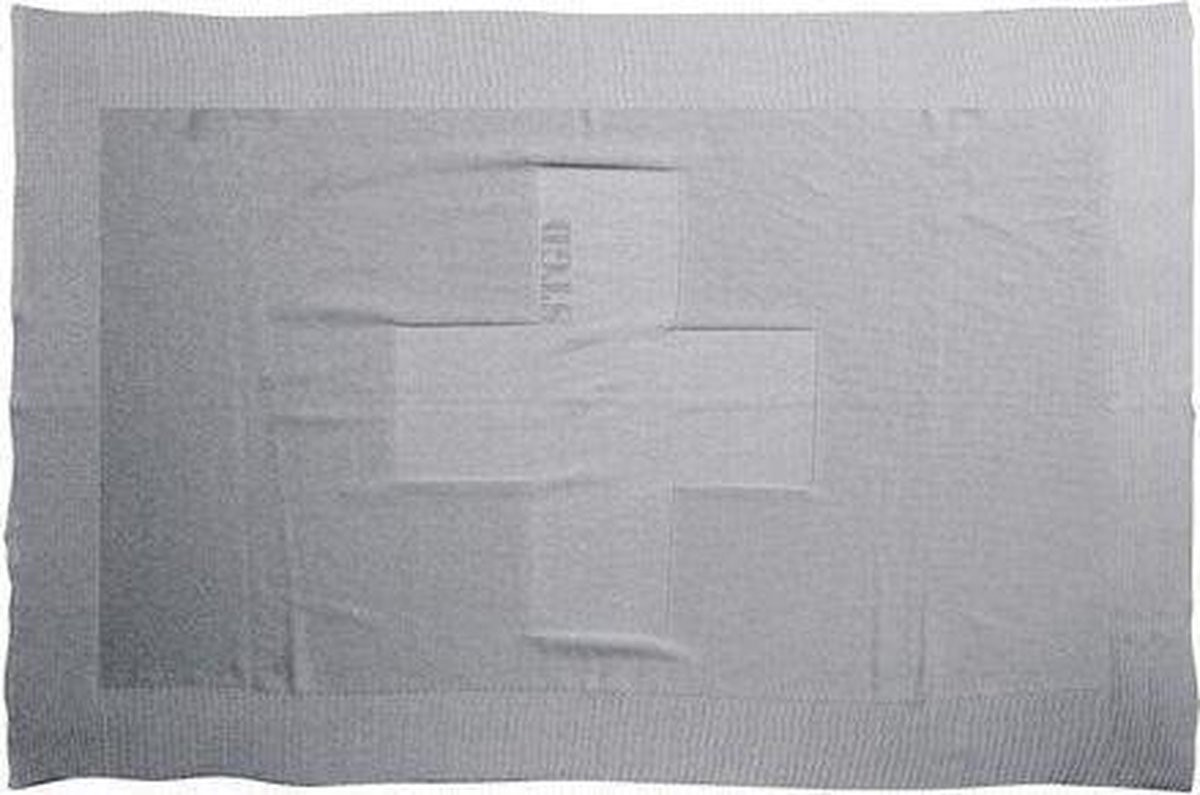 Stapelgoed Cross Roads Plaid van Katoen - Grijs - 150 x 100 cm