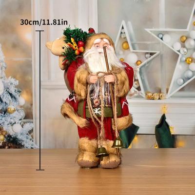 Inspire Select Standing Santa Claus Christmas Figurine Festive Holiday Window & Table Decoration a11