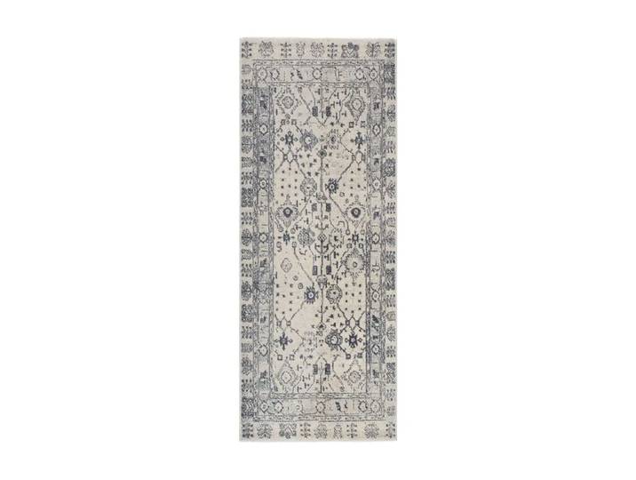 Tapis de couloir vintage oriental bleu / crème 80x200 cm