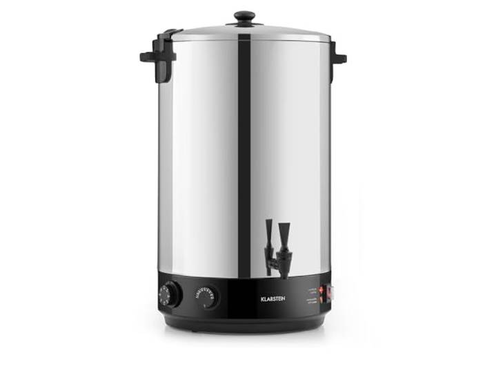 Klarstein KonfiStar 50 Einkochautomat - Einkochtopf, Einkocher, Heißgetränkespender, Größe: 50 Liter, 30-110 °C, Timer: 20-120 min, Warmhalte-Funktion, geschmacksecht, Edelstahl poliert