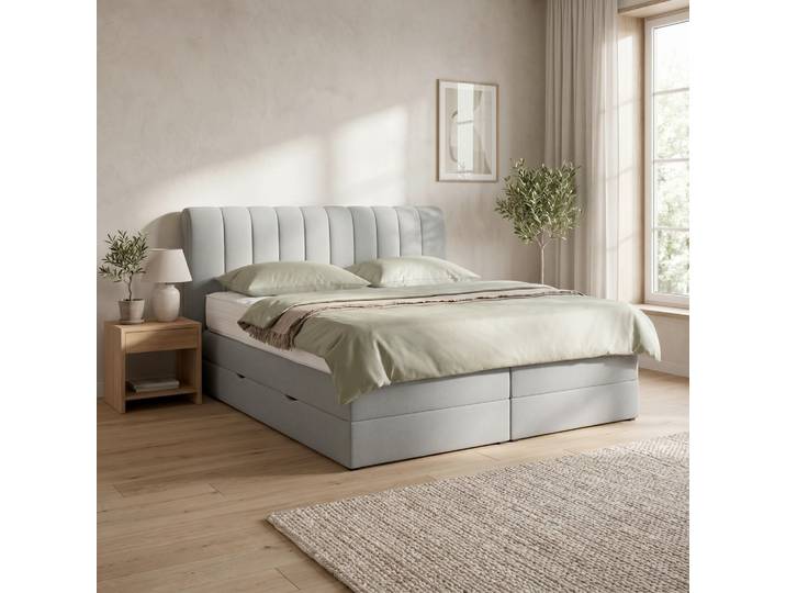 Boxspringbett Belano Dunkelgrau ca. 200x200cm
