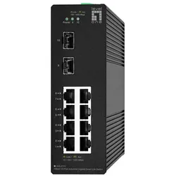 LevelOne Switch 10x GE IGS-2110 2xSFP, 8xRJ45 Ports sw (10 Ports), Netzwerk Switch, Schwarz