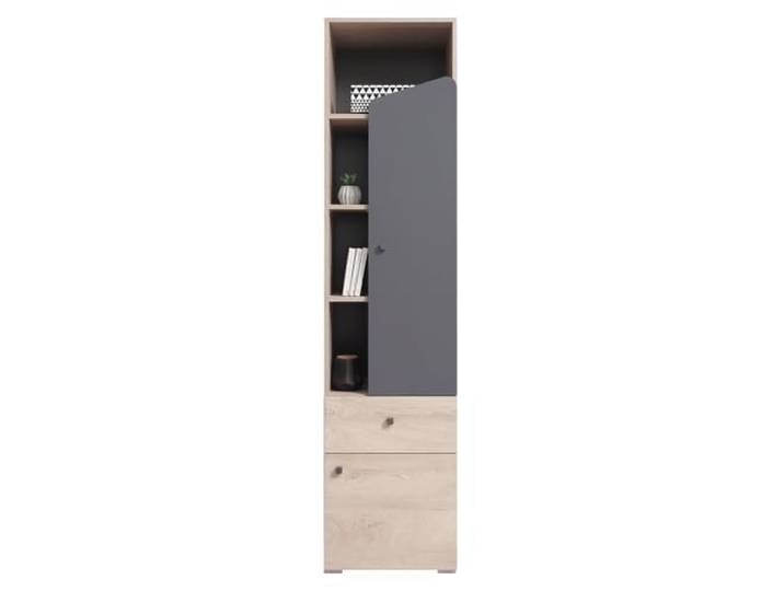 Jugendzimmer Kinderzimmer Regal Standregal 45cm in Eiche mit anthrazit