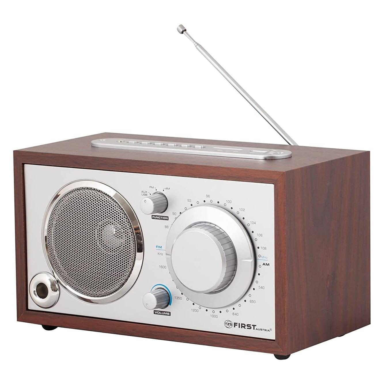 TZS First Austria Retro Tischradio, 24x14x13.6 cm (AM, FM) (FIR1907_2)