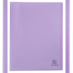 Exacompta 88375E 10x Sichtmappe A4 aus mittelstarkem PP, 30 Hüllen, Chromaline PastellMalve