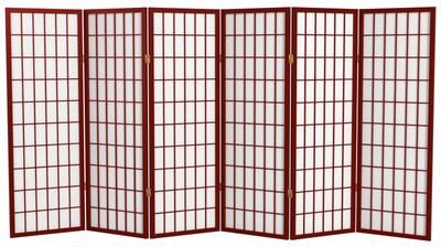 Red Lantern 4 ft. Short Window Pane Shoji Screen