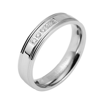 Partnerring AKZENT "Shining Aura, silberfarbig, langlebig" Gr. 56, silber (silberfarbig), Fingerringe, Damen, 56, Edelstahl