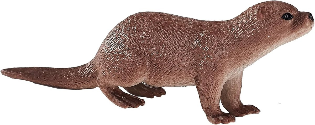 Handgemaakte Otter sculptuur - Dierenspeelgoed voor decoratie - 11 cm