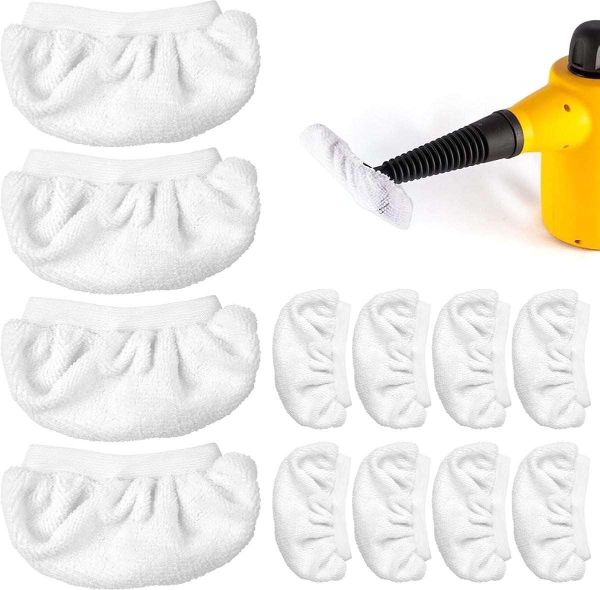 Set van 12 wasbare microvezel vervangende doeken voor stoomreinigers