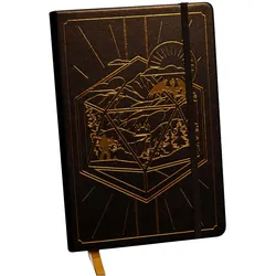 Glass Staff, Heft + Block, Dungeons & Dragons RPG Journal 5e Black (Blanko, Gepunktet, Liniert, Harter Einband)