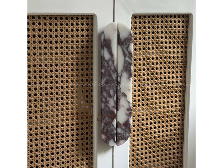Poignées de tiroir en marbre naturel, style vintage de luxe, boutons de porte d'armoire, design artistique