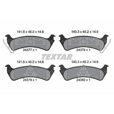 Textar Bremsbelagsatz, Scheibenbremse [Hersteller-Nr. 2437701] für Ford Usa