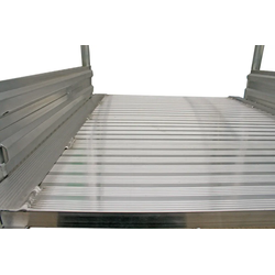 MUNK Podestleiter fahrbar Aluminium geriffelt 2x3 Stufen