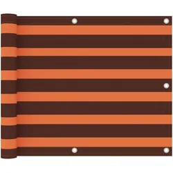 Helloshop26 - Balkon-Sichtschutz 75 x 600 cm orange-braunes Oxford-Gewebe 02_0010322