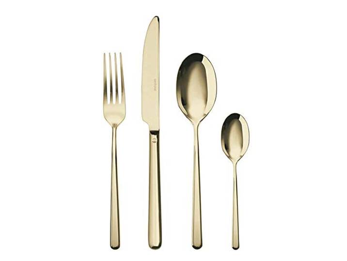 Sambonet Rosenthal Linear PVD - Besteckset, Besteck, Essbesteck - Champagne - 24-teilig